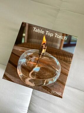 CW Home Clear Glass Table Top Torch - Clear
